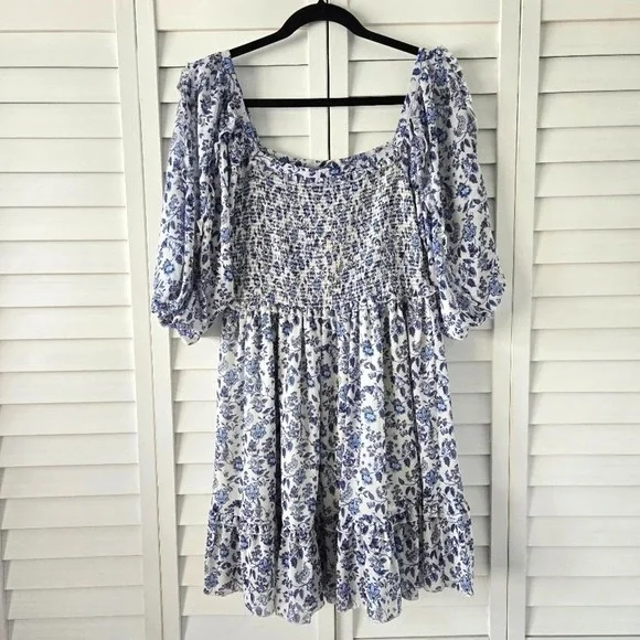 Super‎ Natural by Secret Mission Floral Georgette Mini Dress Size S Cottagecore - Picture 2 of 10